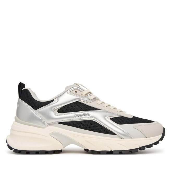 Sneakersy Calvin Klein Hike Run Ckstripe Mesh Met HW0HW03140 Czarny - kobiece