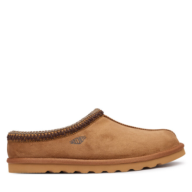 Kapcie Skechers Renten - Ulrich 205605/TAN Brązowy - męskie