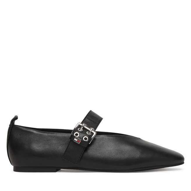 Baleriny Tommy Jeans Tjw Ballerina Buckle EN0EN03019 Czarny -