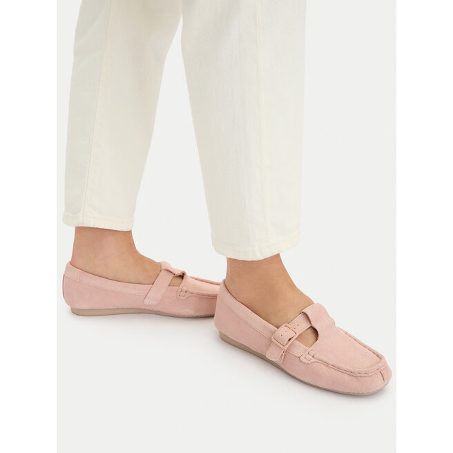 Mokasyny Clarks Freckle Tbar 26185904 Różowy -