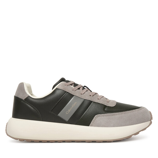 Sneakersy Calvin Klein City Runner Laceup Tape Lth HM0HM02033 Czarny - męskie