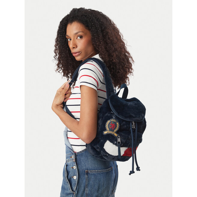 Plecak Tommy Jeans Tjw Archive Fur Backpack AW0AW19078 Granatowy -