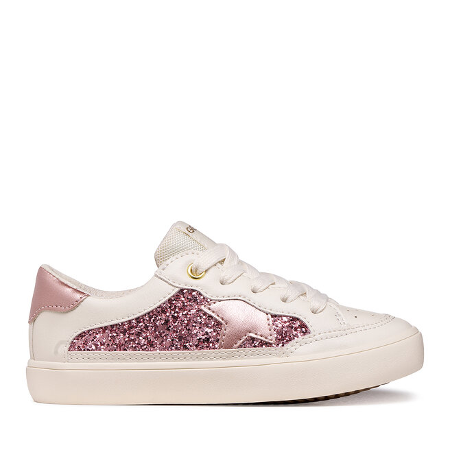 Sneakersy Geox J Gisli Girl J654NB 0BCEW C1M8W M Kremowy - dziewczęce