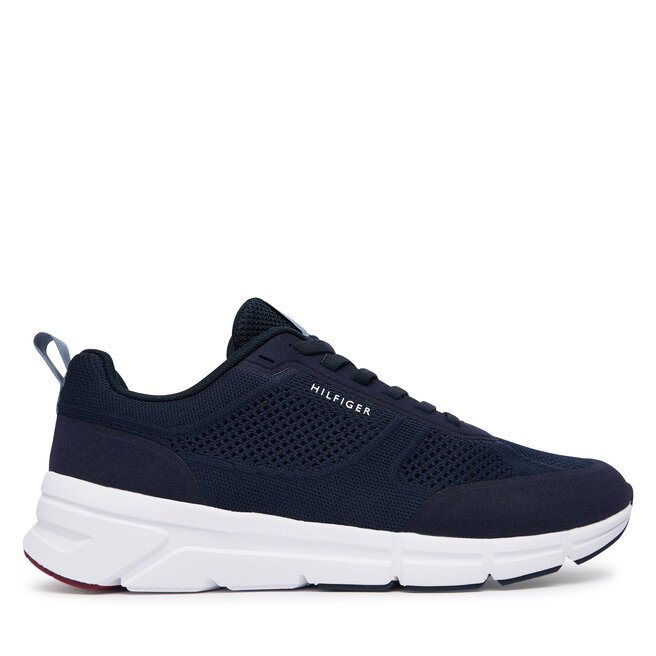 Sneakersy Tommy Hilfiger Light Knitted Hilfiger Runner FM0FM06010 Granatowy - męskie