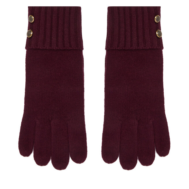 Rękawiczki LAUREN RALPH LAUREN 454P04468004 Bordowy - kobiece