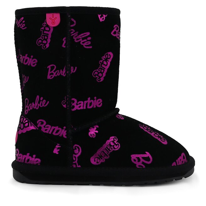 Śniegowce EMU Australia Barbie Wallaby Print Lo K12904 Czarny - dziewczęce
