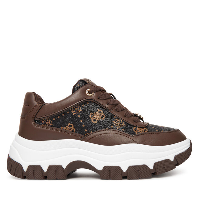 Sneakersy Guess FLFBRT PEL12 Brązowy - kobiece