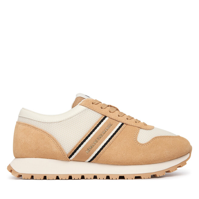 Sneakersy Armani Exchange XW002229 AF21431 MZ434 Beżowy - kobiece