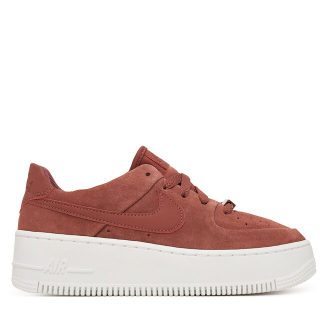 Sneakersy Nike Af1 Sage Low AR5339 204 Czerwony ciemny - kobiece