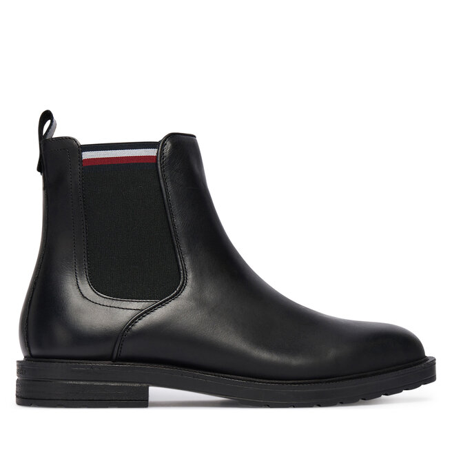 Botki Tommy Hilfiger Cleated Hilifger W FM0FM05728 Czarny - męskie