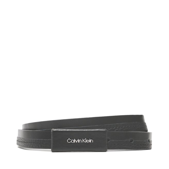 Pasek Damski Calvin Klein Daily Dressed Plaque 2cm Belt K60K610499 Czarny -