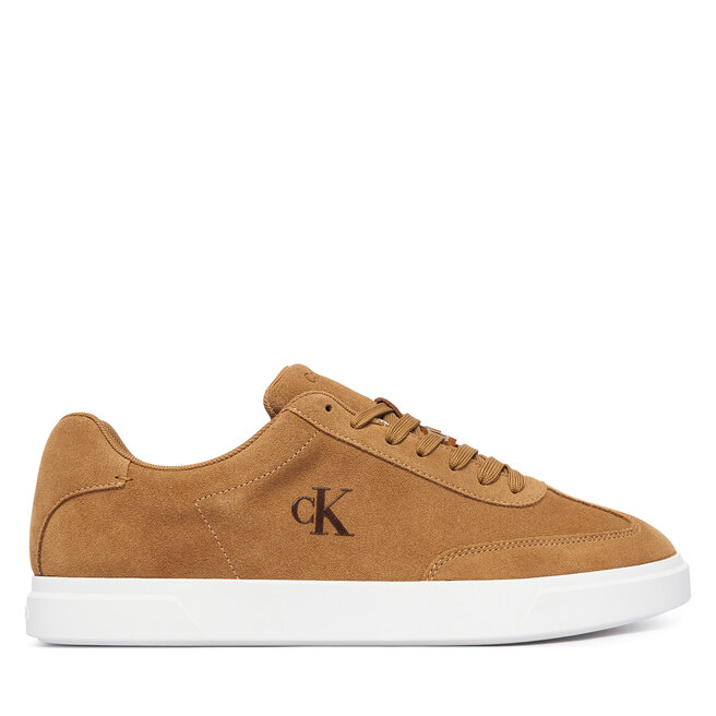 Sneakersy Calvin Klein Low Prof Cupsole Wt Su HM0HM02201 Brązowy jasny - męskie