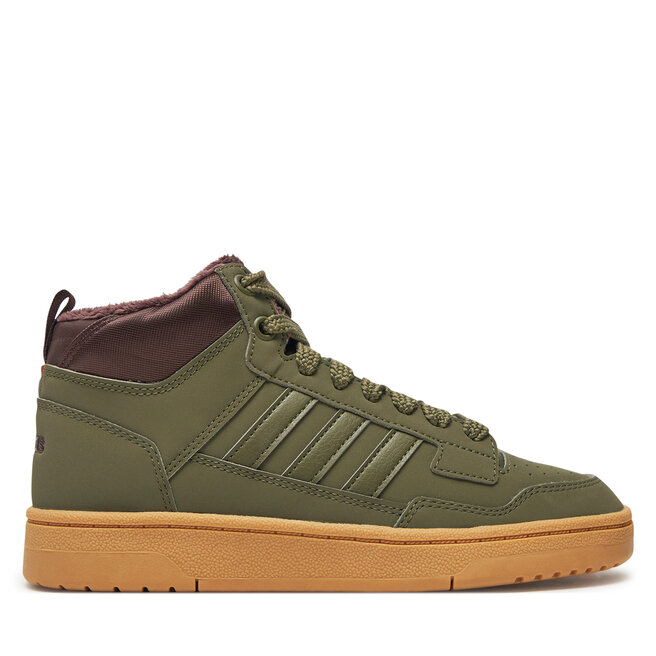 Sneakersy adidas Rapid Court Mid Winterized JR2813 Zielony - chłopięce