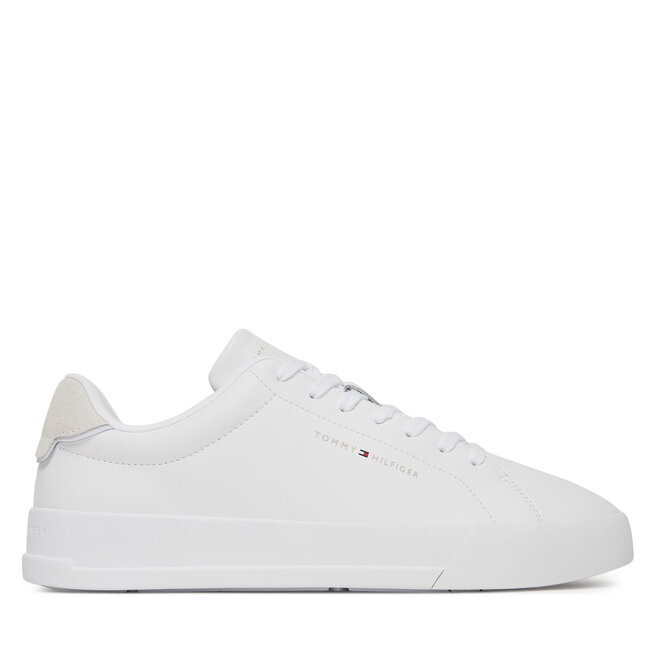 Sneakersy Tommy Hilfiger Th Court Lth Detail Ess FM0FM05367 Biały - męskie
