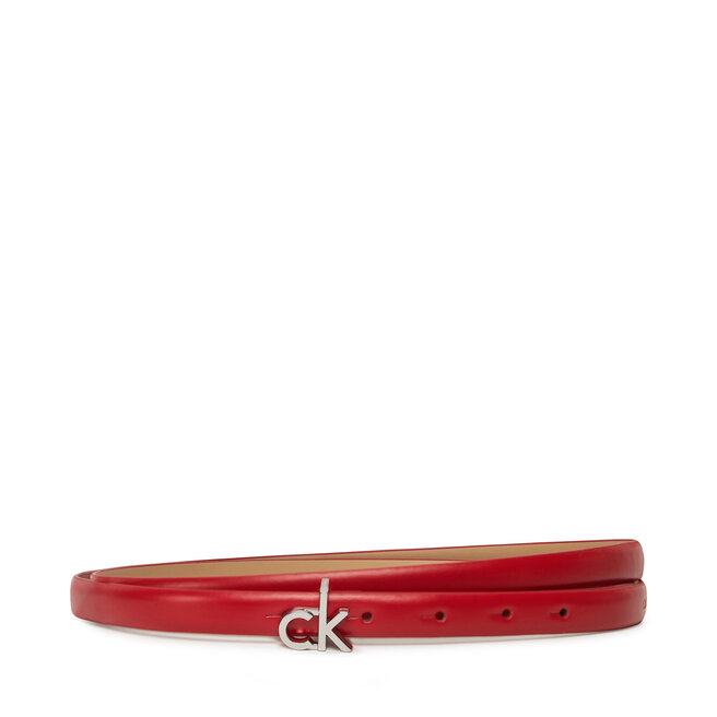 Pasek Damski Calvin Klein Ck Buckle Skinny Belt 1.5 K60K612932 Czerwony -