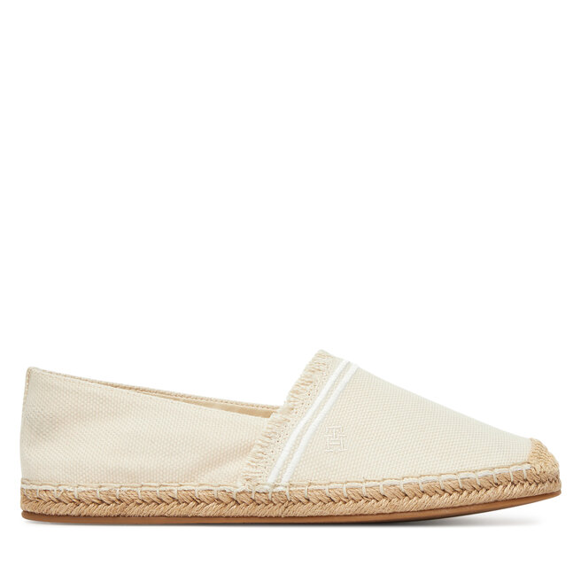 Espadryle Tommy Hilfiger Fringe Canvas Closed Espadrille FW0FW08881 Beżowy - kobiece