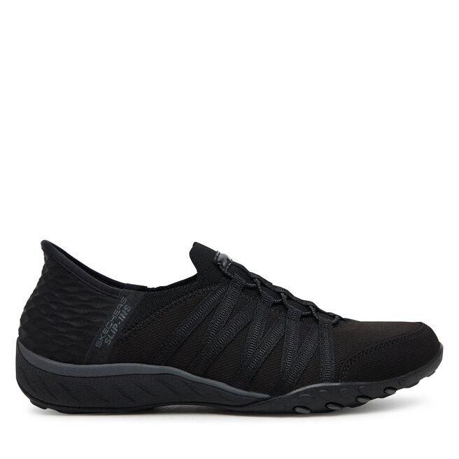 Sneakersy Skechers Breathe Easy - Roll With Me 100593/BBK Czarny - kobiece