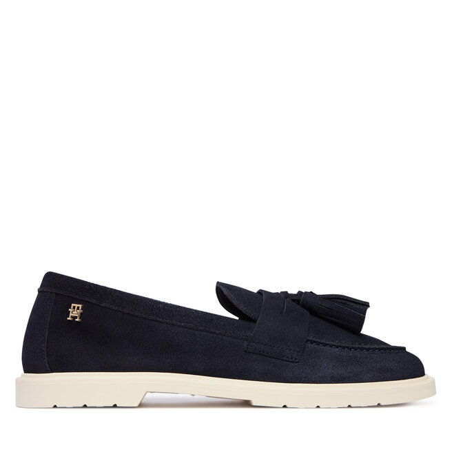 Mokasyny Tommy Hilfiger Light Suede Tassel Loafer FW0FW09285 Granatowy -