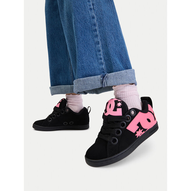 Sneakersy DC Shoes EO-COURT GRAFFIK PUFF DC04916003 Czarny - kobiece