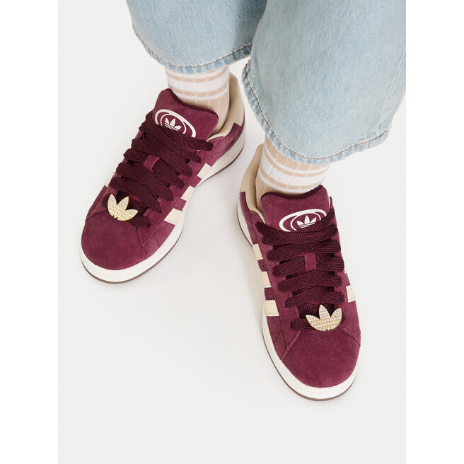 Sneakersy adidas Campus 00s KK0049 Bordowy - kobiece