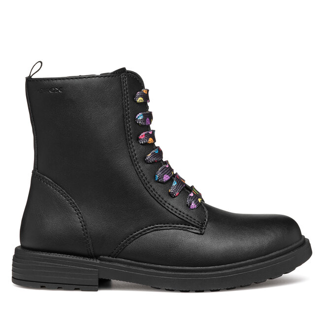 Kozaki Geox Jr Eclair J049QD 0003W C9240 M Czarny - dziewczęce