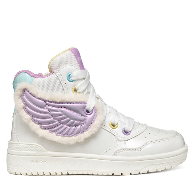 Sneakersy Geox J Washiba Girl J66HXA 0NFKN C0761 M Biały - dziewczęce