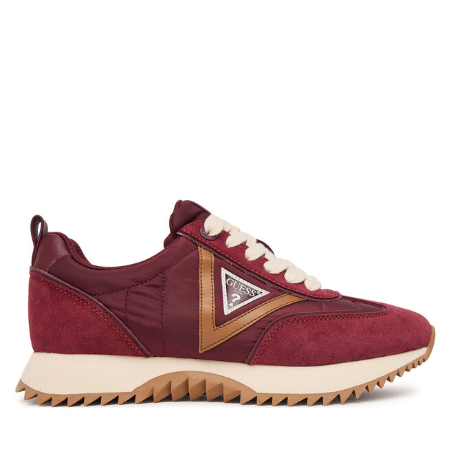 Sneakersy Guess FLFBA2 FAB12 Bordowy - kobiece