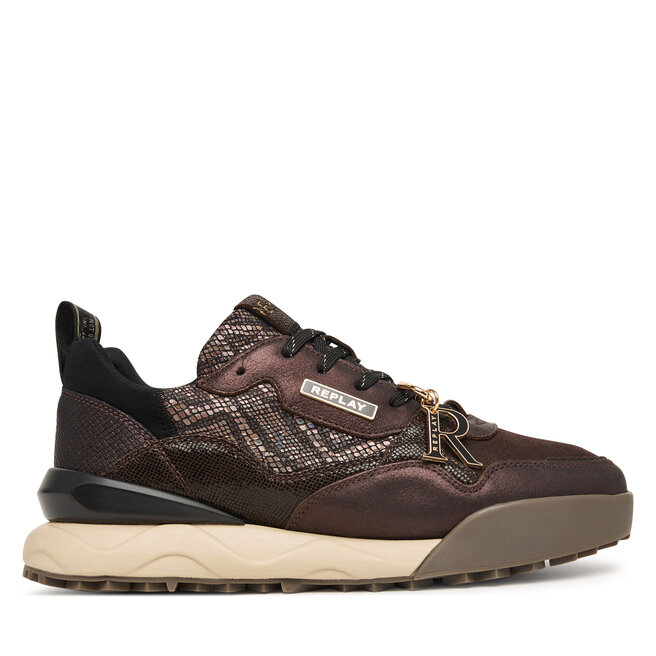 Sneakersy REPLAY GWS9H.000.C000ML Brązowy - kobiece